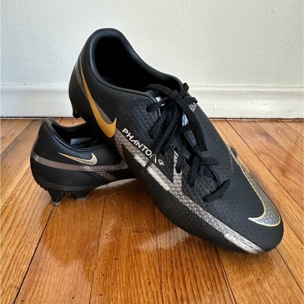 Nike Phantom GT2 Elite FG 'Black Metallic Gold' Soccer Cleats